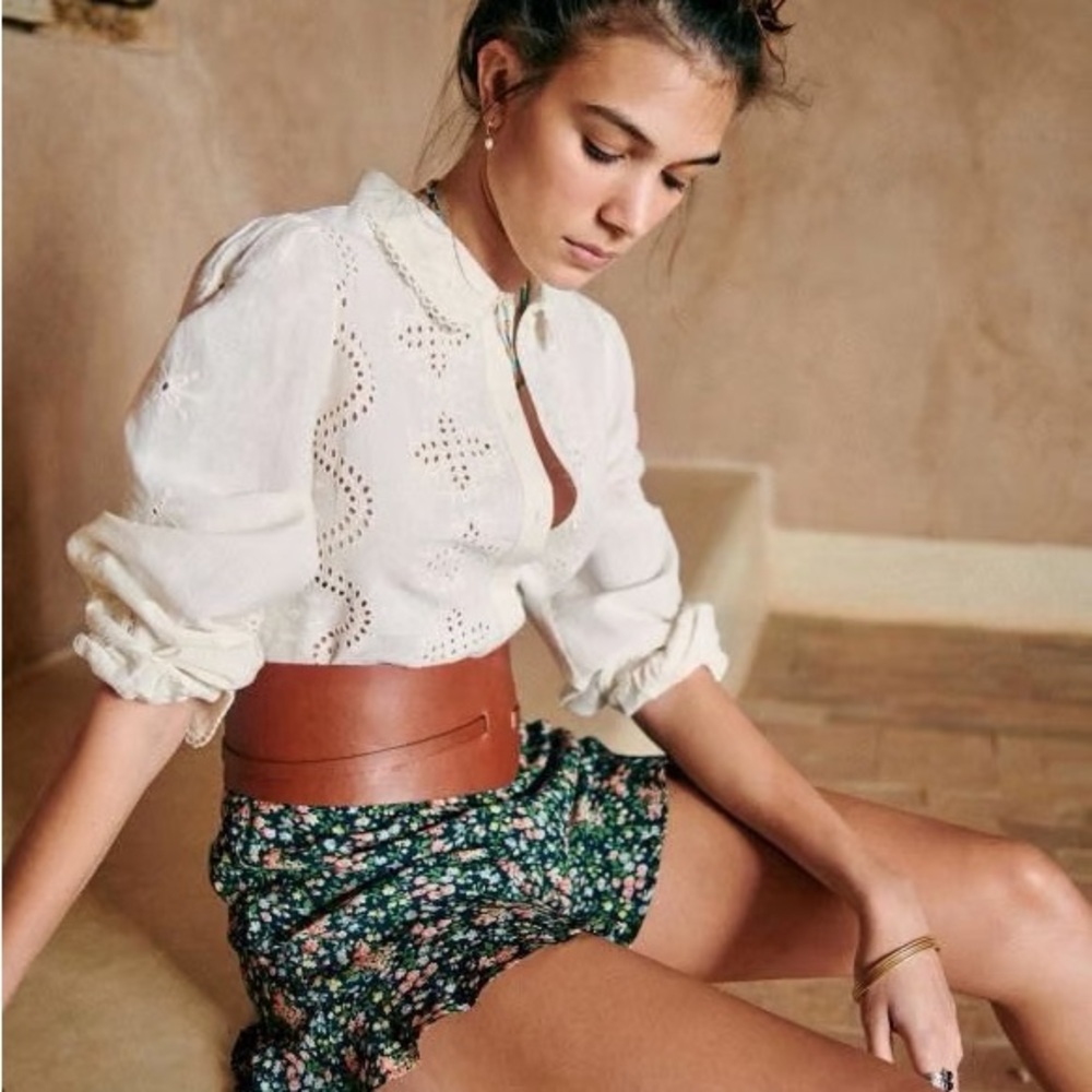 Sezane Dorian Shorts in Garden Print size 38